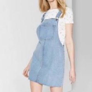Wild Fable denim Jumper overall dress large NWT